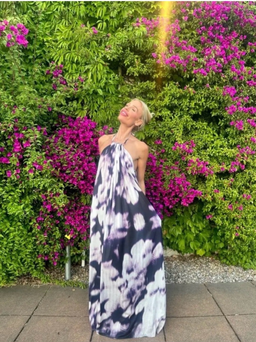 KAUFMANFRANCO Purple Print Halter Maxi dress by  from Rent The Runway
Size XS